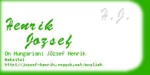 henrik jozsef business card