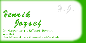 henrik jozsef business card